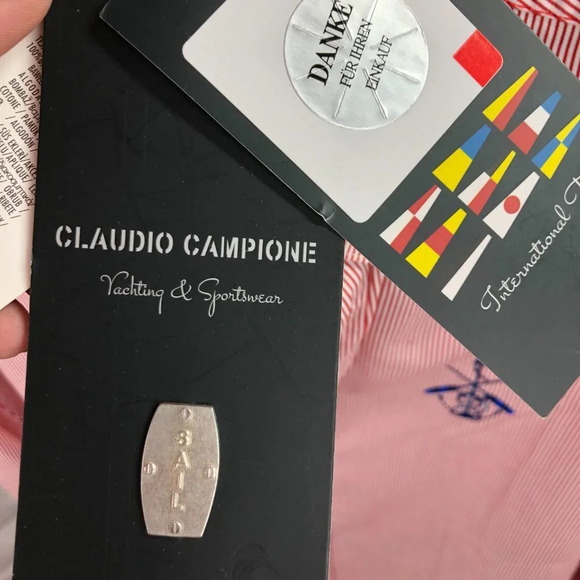 claudio campione danke  dress shirt modern fit size medium - Picture 8 of 10